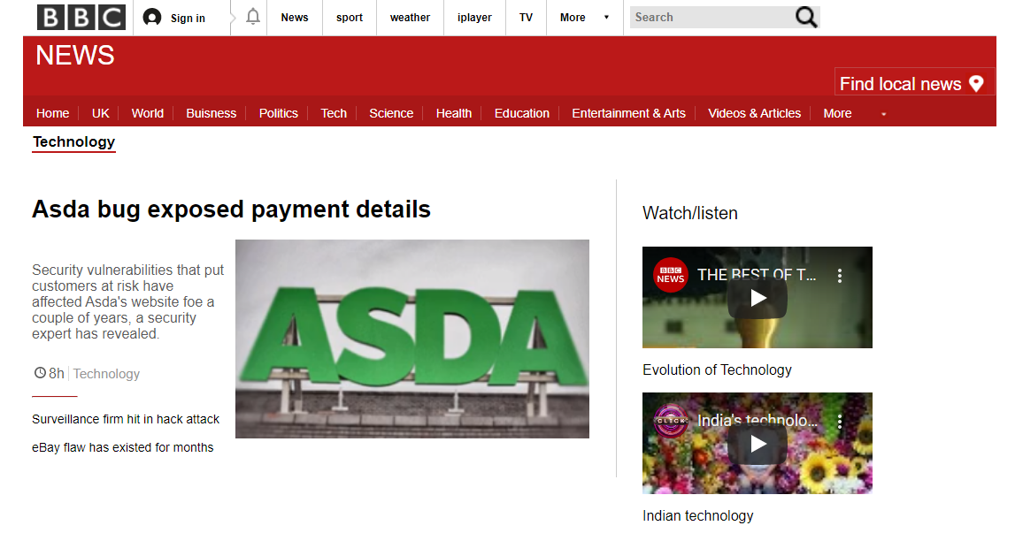 BBC page